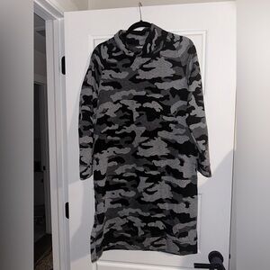 Grey Camo Sweater Dress Size L